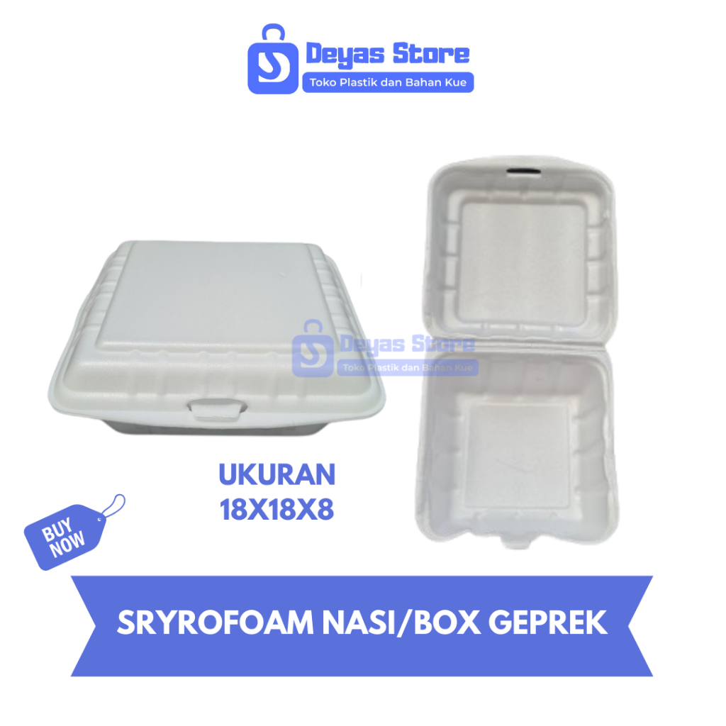 STYROFOAM NASI BESAR/BOX GEPREK/FOAM NASI ISI 10