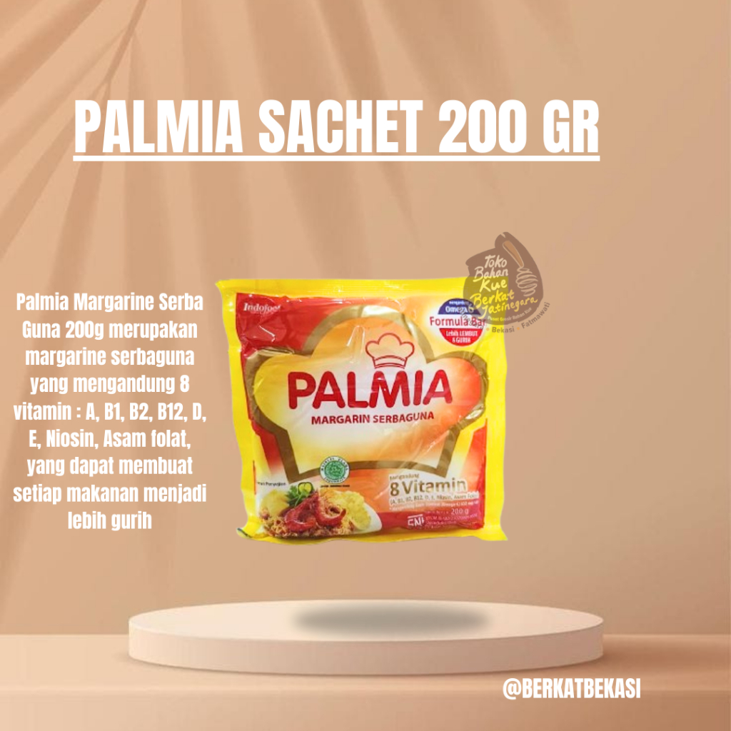 

PALMIA SACHET 200 GRAM / MARGARINE PALMIA SERBAGUNA