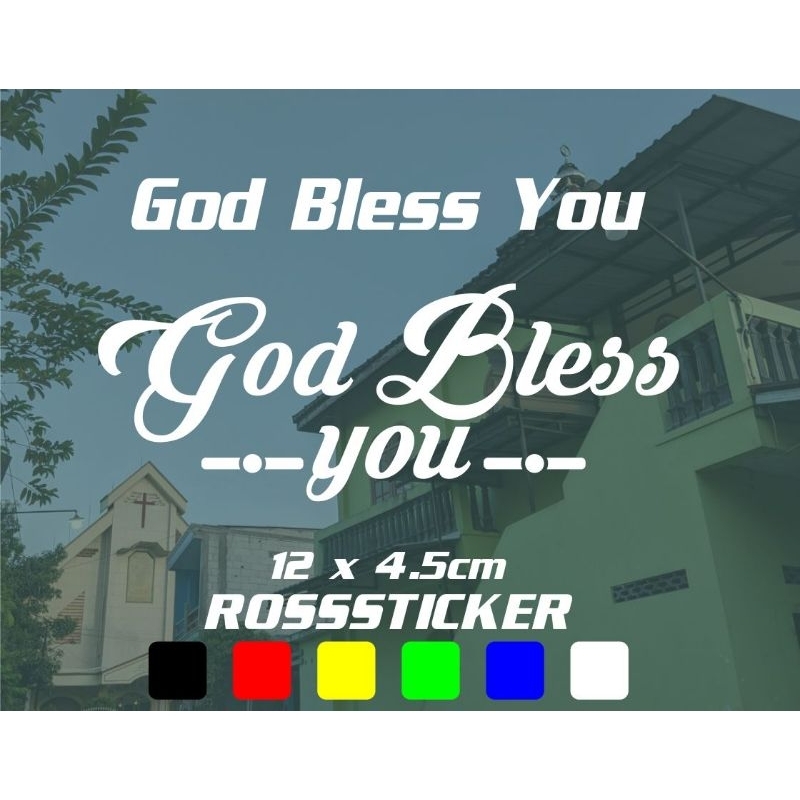 

cutting sticker God Bless You - stiker cutting aksesoris