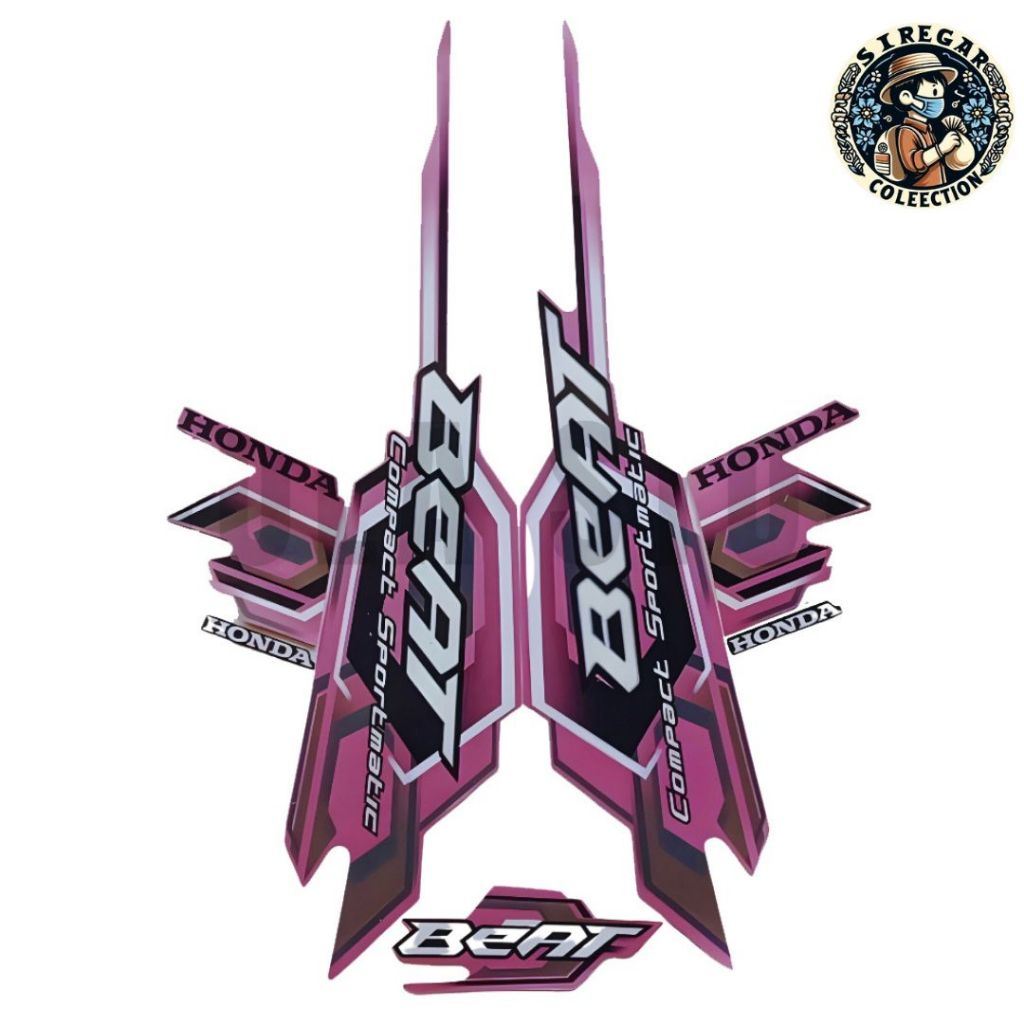 Sticker Striping Motor Honda Beat Karbu 2008 Magenta list body motor beat Karbu