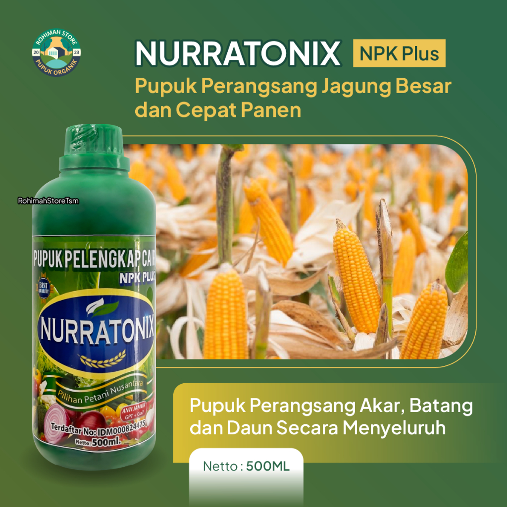 NPK PLUS NURRATONIX Pupuk Booster Pelebat Buah dan Anti Rontok /Pupuk Buah Jagung Agar Cepat Berbuah