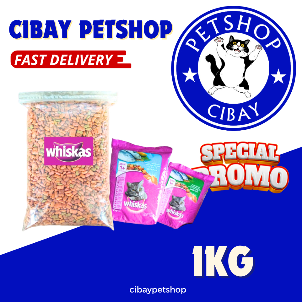 whiskas repack 1kg makanan kucing kering whiskas