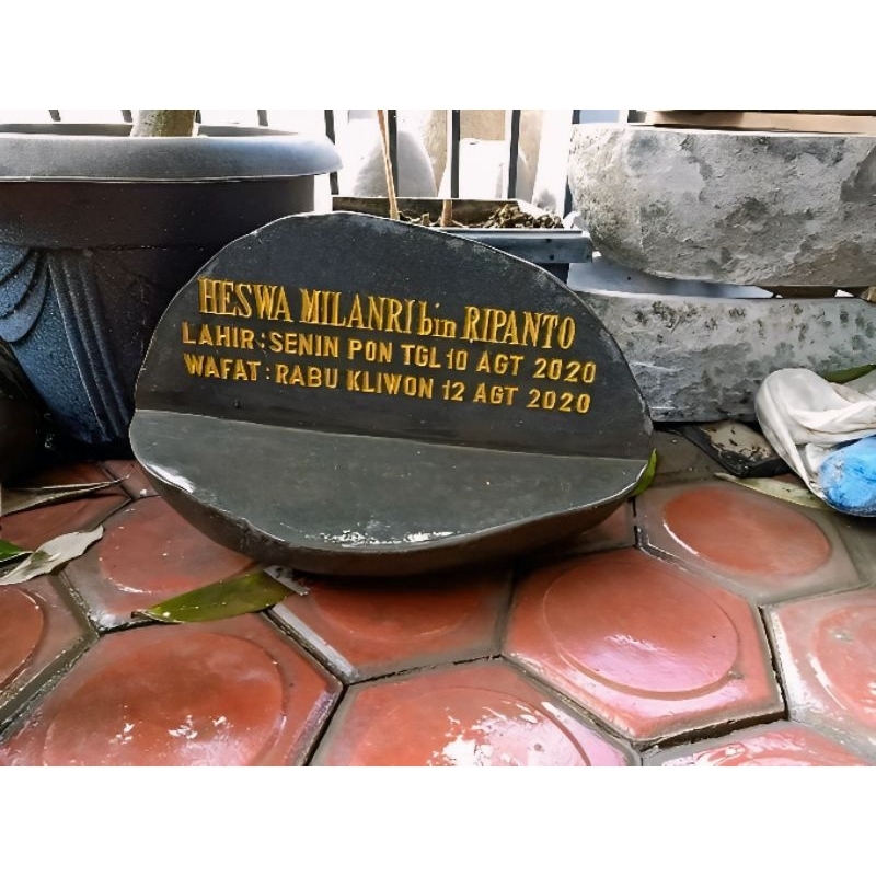 Nisan Batu Alam Batu Kali