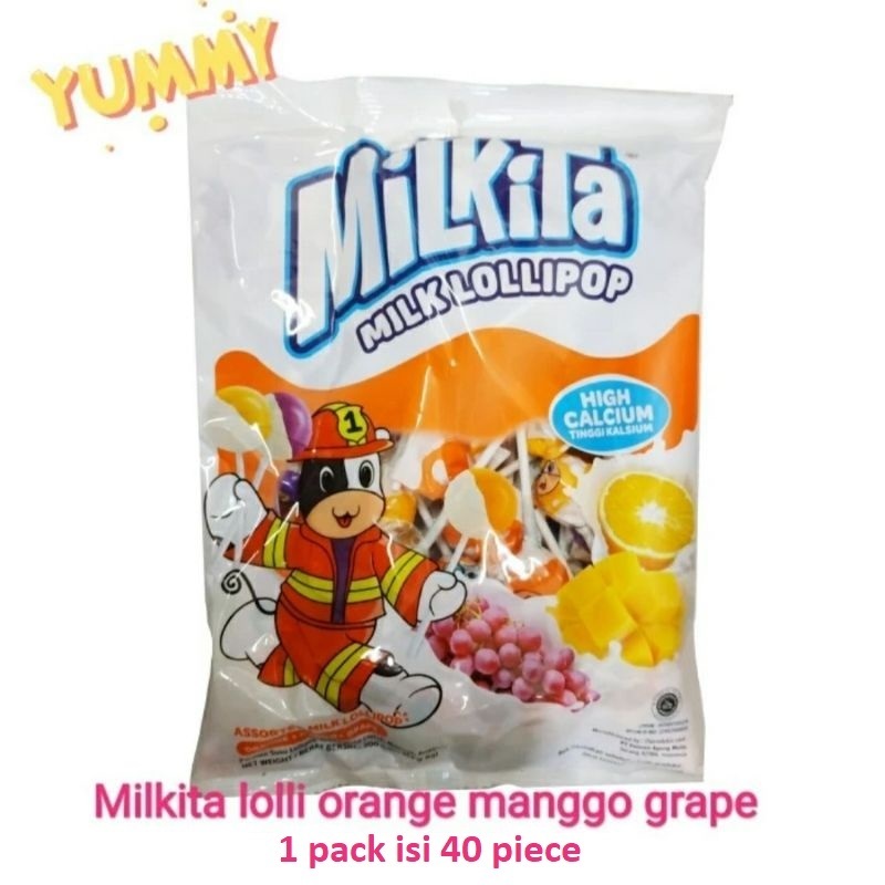 

milkita milk lollipop OMG permen | pack isi 40 gagang