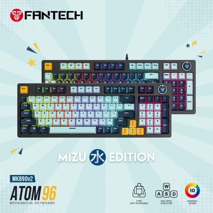 Fantech ATOM96 MK890V2 Gaming Keyboard - SUMI EDITION Mechanical MK890 V2