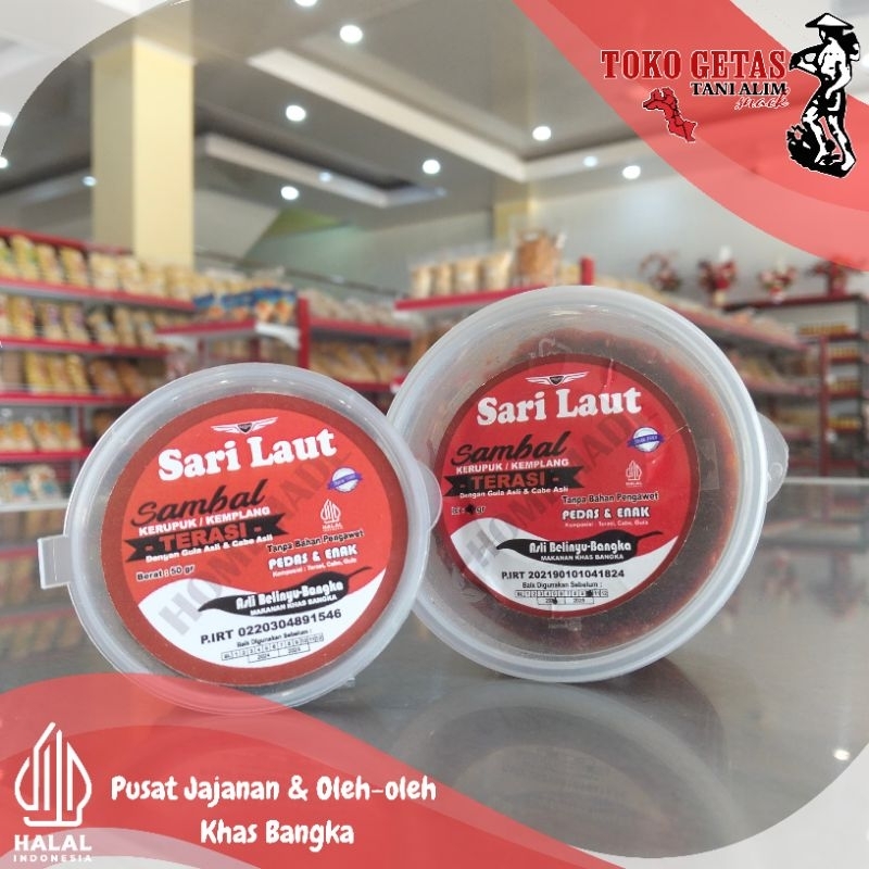 

Sambal Terasi Cup Khas Bangka Sari Laut 50gr/100gr
