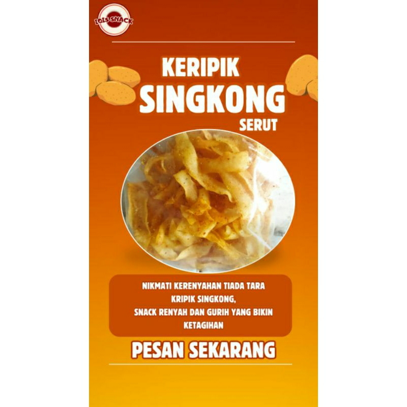 

Keripik Singkon Serut Orginal+Pedas Kriuk 500Gram