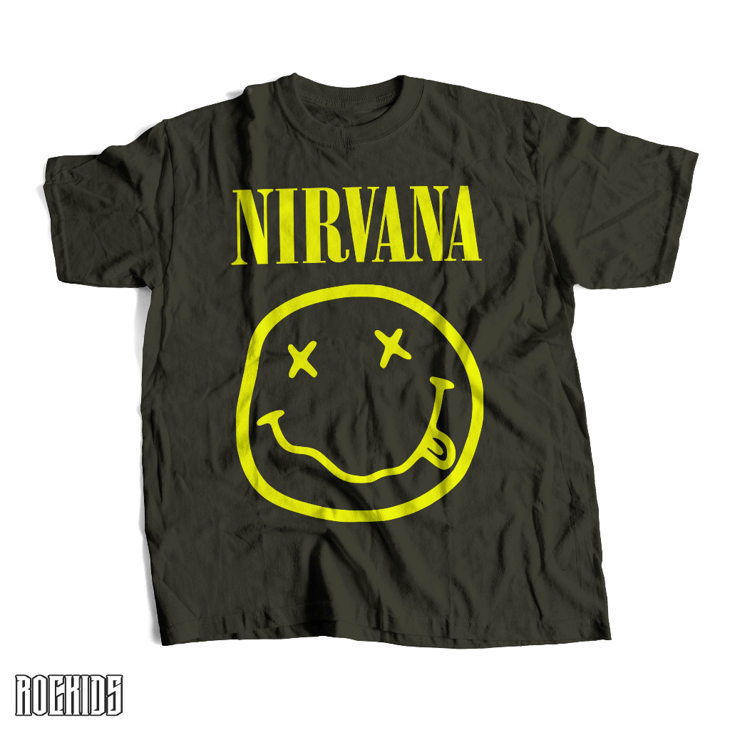 ROCKIDS - NIRVANA - TSHIRT - TEES - KIDSWEAR - KAOS BAND - KAOS BAND NIRVANA - KAOS NIRVANA - TSHIRT