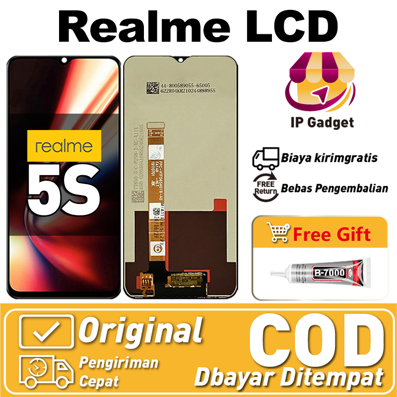 LCD REALME 5S Ori-asliI Fullset IPGadget Layar hp Touchscreen Sentuh Versi Tinggi COD