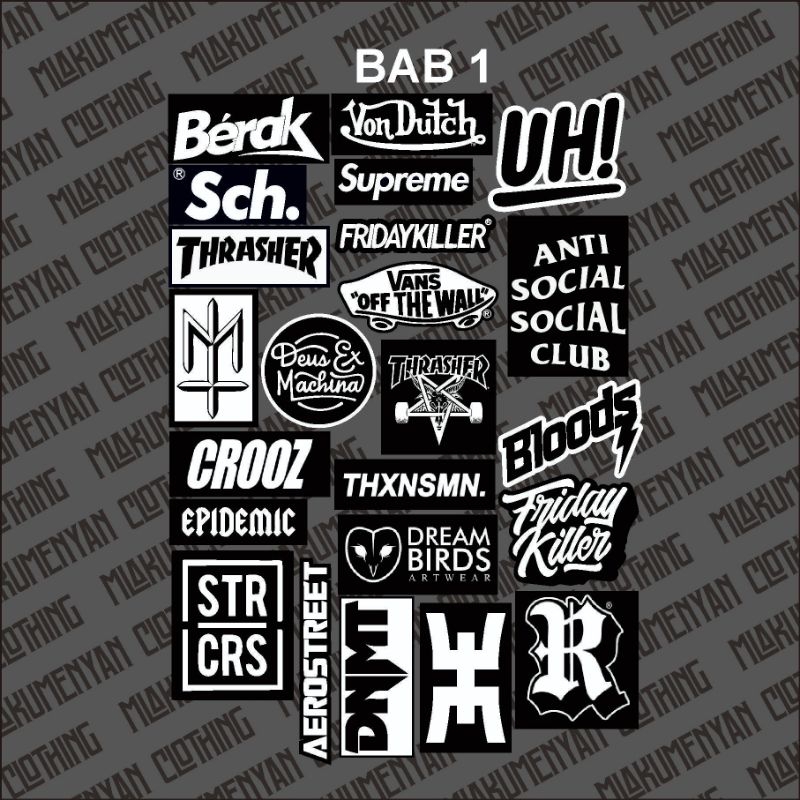 

sticker clothing // sticker band rock // sticker hitam putih // sticker laptop // band rock // sticker metal