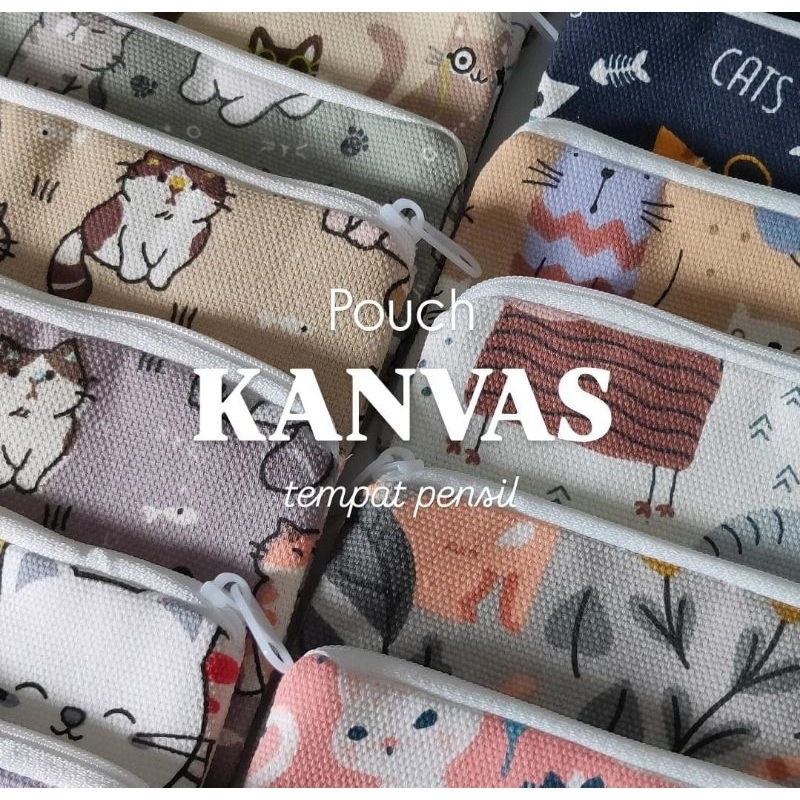 

DOMPET KANVAS POUCH SOUVENIR KANVAS MURAH KOTAK PENSIL 18X7.5