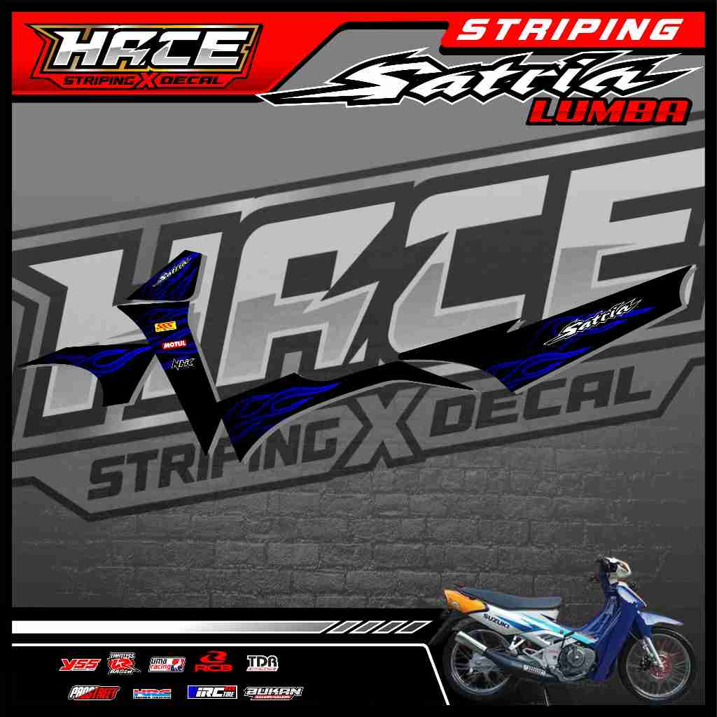 742 STRIPING STICKER SATRIA LUMBA - STRIPING STICKER SATRIA LUMBA MOTIF API