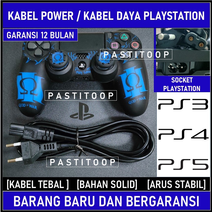 Kabel power playstation ps3 ps4 ps5 terbaru