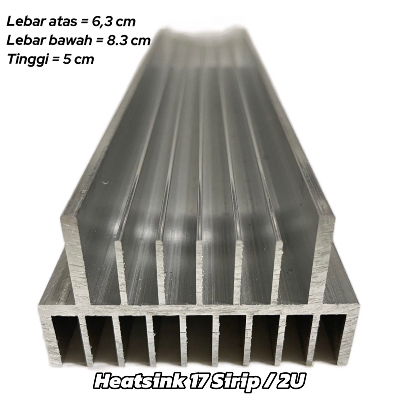 Heatsink 2U 17 sirip 25cm (Pendingin aluminium 17sirip 25cm)