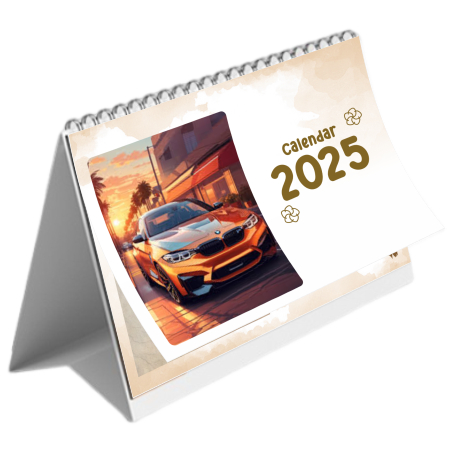 

Kalender Custom Tahun 2025 - Kalender meja duplex 6 lembar 1 muka - Laminasi