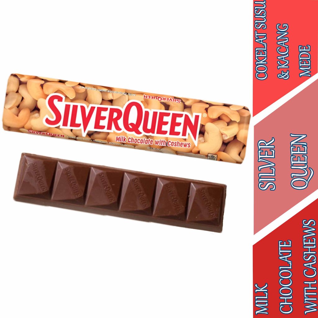 

Cokelat Susu & Kacang Mede - SilverQueen - Milk Chocolate Cashew - 22gr