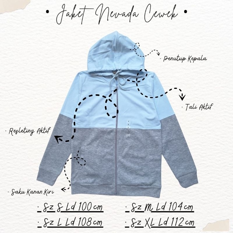 JAJET NEVADA CEWEK / JAKET NEVADA ORIGINAL / JAKET WANITA MURAH ORI