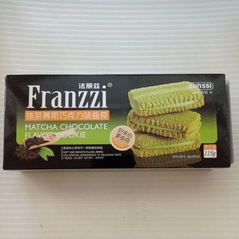 

FRANZZI MATCHA CHOCOLATE FLAVOR COOKIE SUNSSI 115GRAM