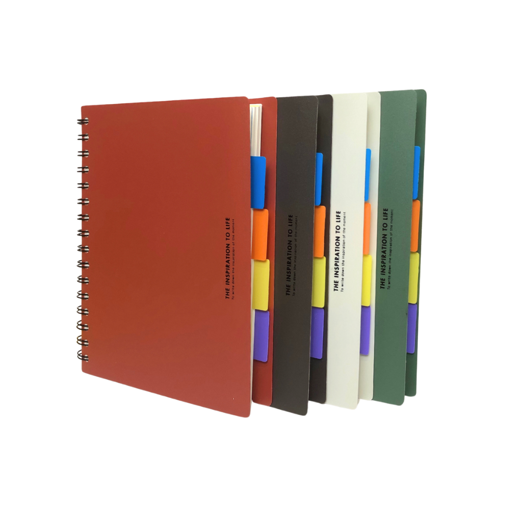 

NoteBook Ring Impor D25-431 Ukuran A5 Journal Buku Tulis Notebook Spiral Catatan Kerja Meeting Planner 5 Subject