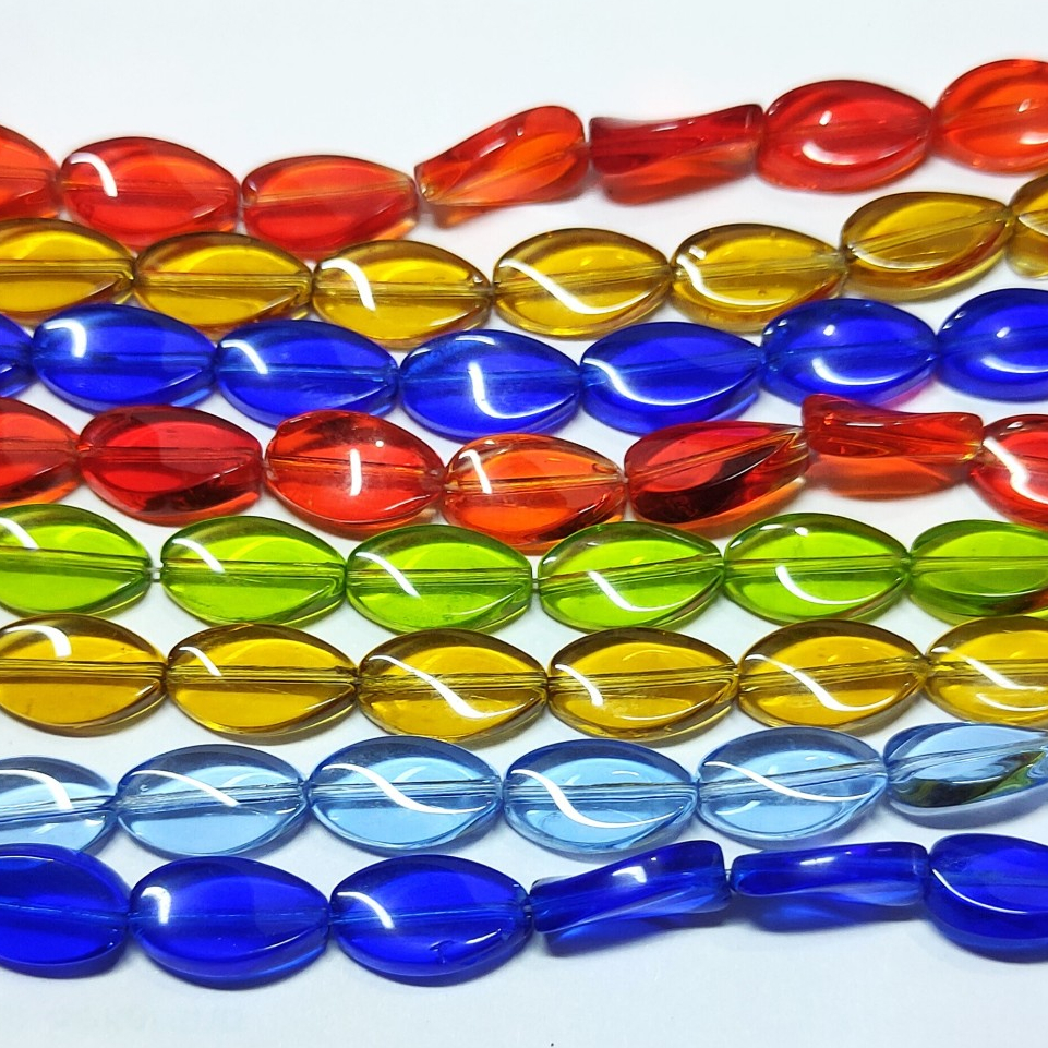 Manik Mutiara Akrilik Acrylic Oval Gelombang