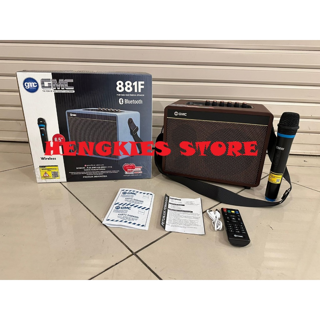 SPEAKER BLUETOOTH GMC 881F + 1 MIC WIRELESS