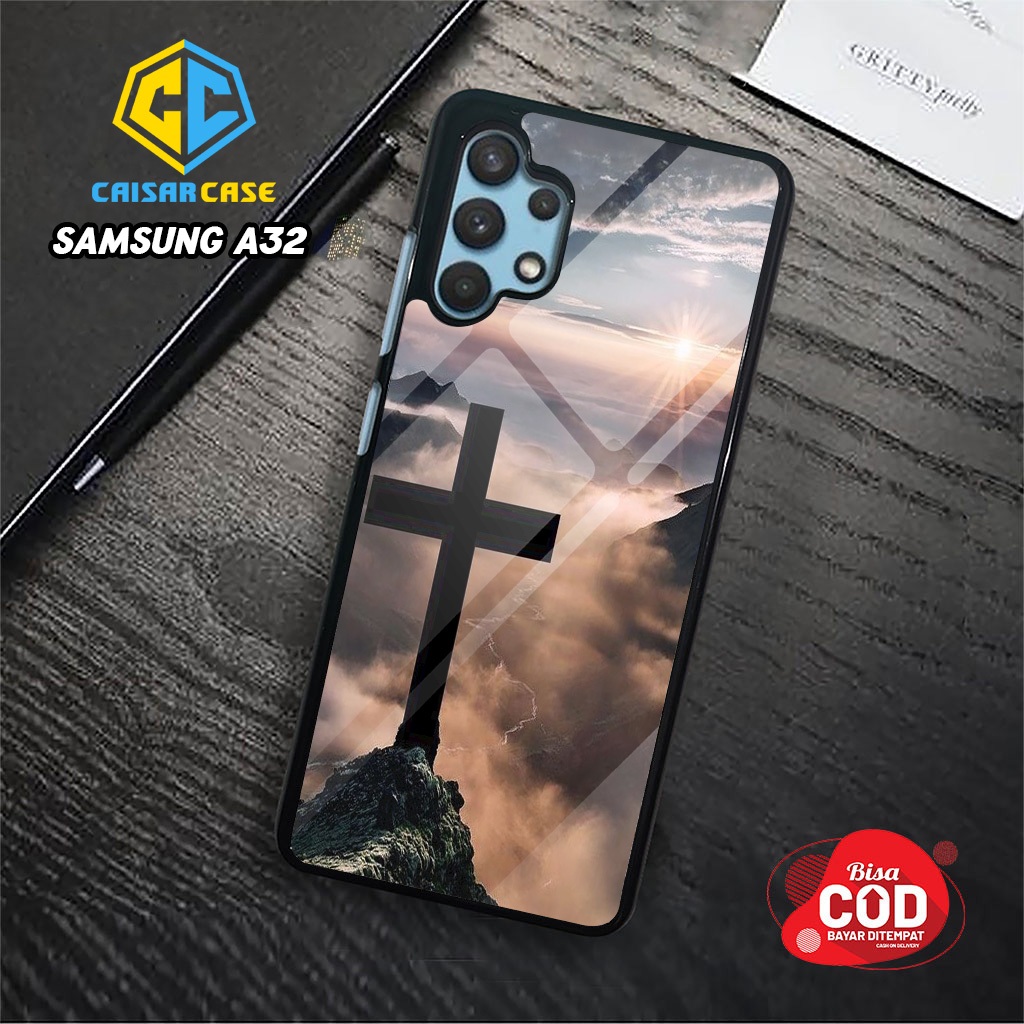Kaisarcase Case Samsung A32 / A32 5G Terbaru - 54 - Fashion Case Motif Salib Casing Hp Case Murah So
