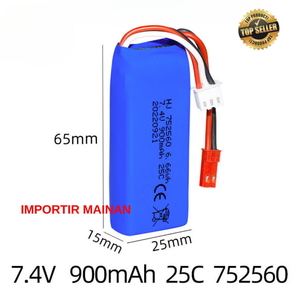 Baterai X520 Battery Lipo XK X520 Rc Ailane 7.4V 900mAH batere XK X520