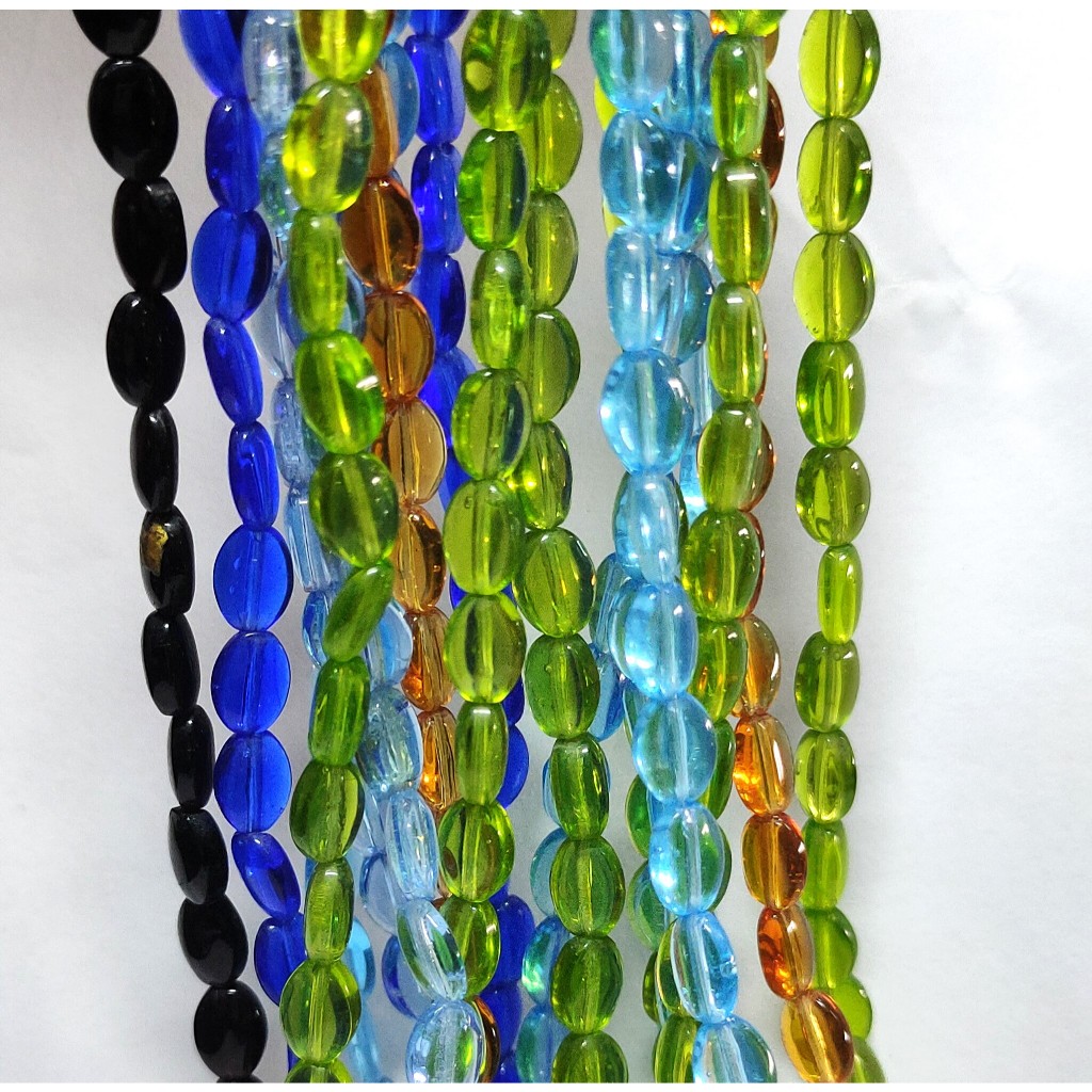 Manik Mutiara Akrilik Acrylic Oval Gepeng