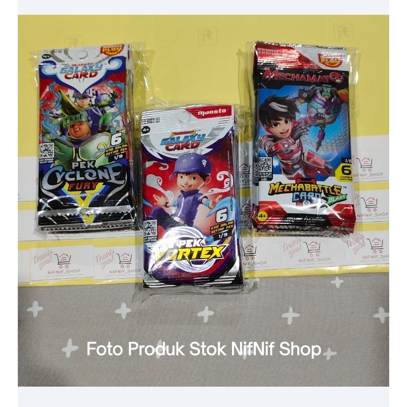 Boiboiboy Galaxy Card Pek Cyclone Fury VORTEX Mechabattle Blast Full Set