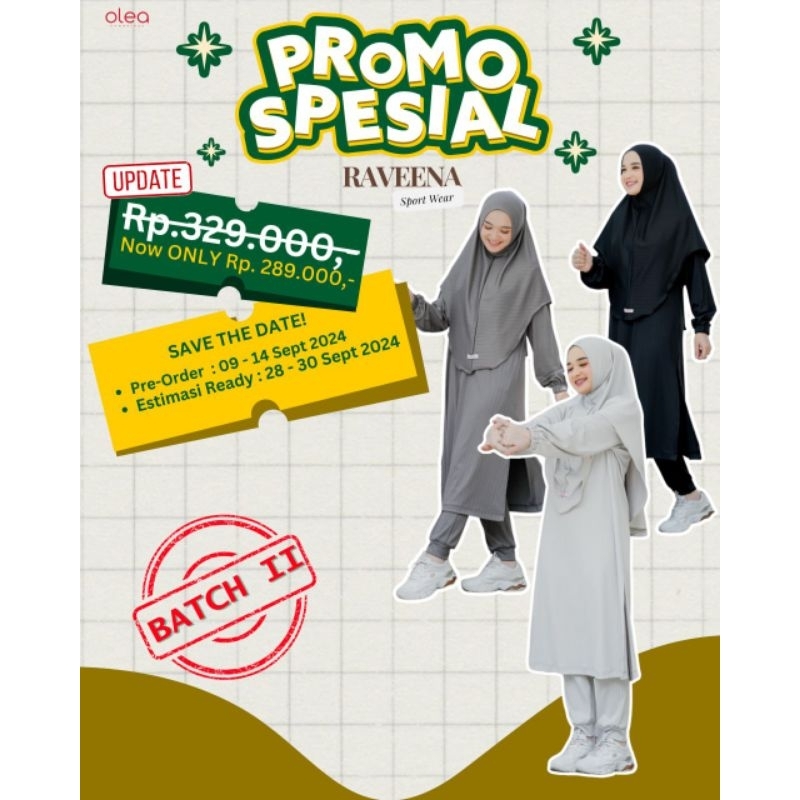 Olea Hijab Sportwear Baju Olahraga Raveena