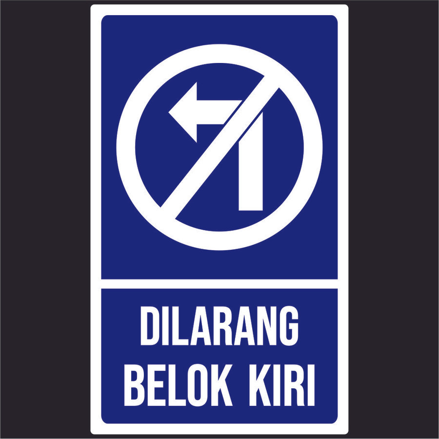 

rambu dilarang belok kiri - Biru