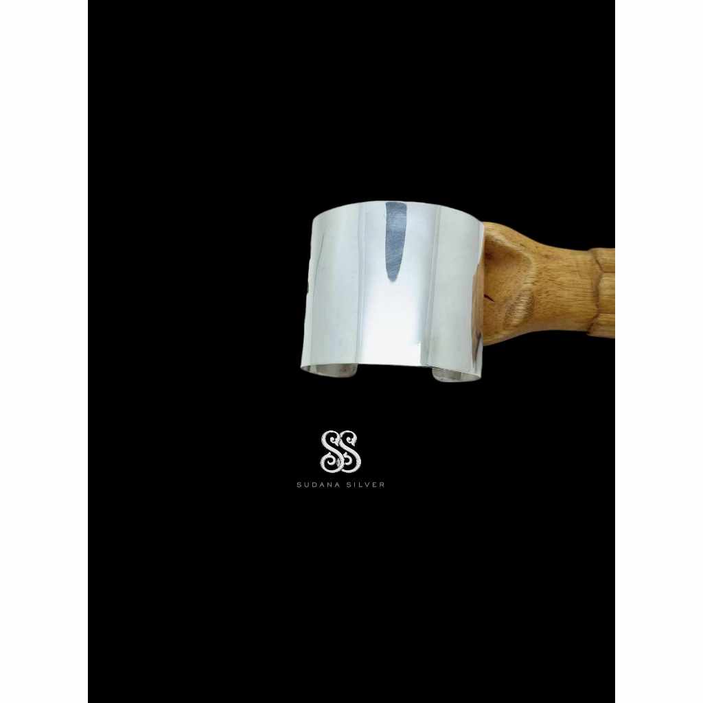 Gelang Perak Polos Sukma Pipih Silver 925 Handmade Bali Aksesoris Fashion Size Big