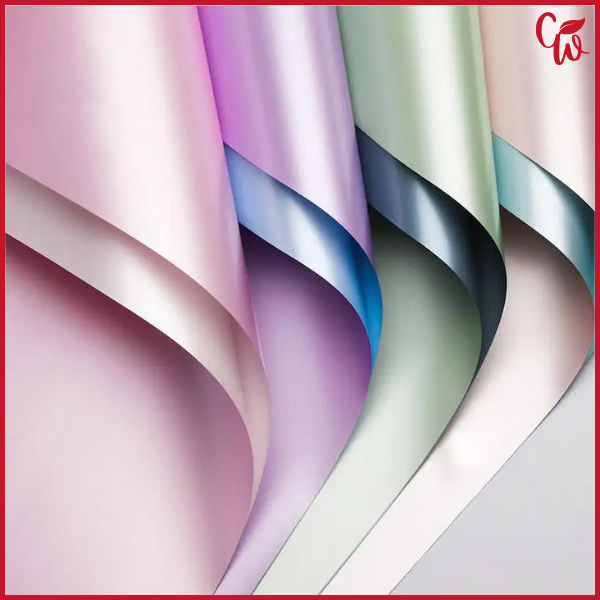 

20 LEMBAR Kertas Buket Bicollor Metalic Cellophane Flower Wrapping Florist KB6071