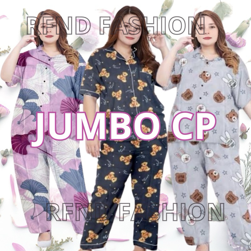 [COD] PIYAMA WANITA CP JUMBO 3 PCS 100 RIBU - BAJU TIDUR WANITA 3 PCS 100 RIBU - BAHAN KATUN MIKRO
