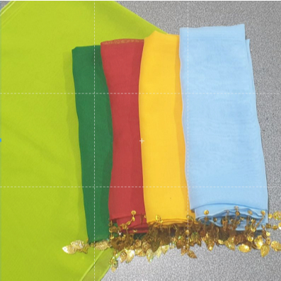 selendang tari payet renda/ selendang warna warni murah / selendang tari ronce