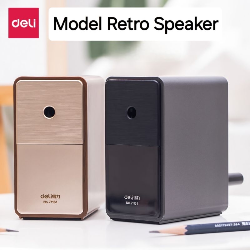 

Deli adjustable art sharpener serutan retro speaker style