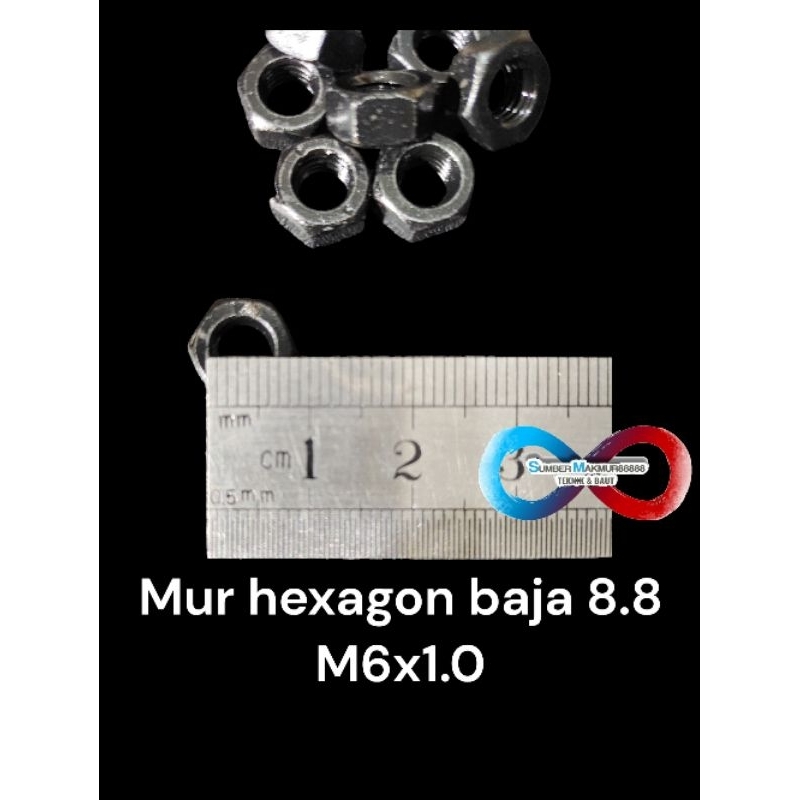 Mur hexagon baja 8.8 M6x1.0