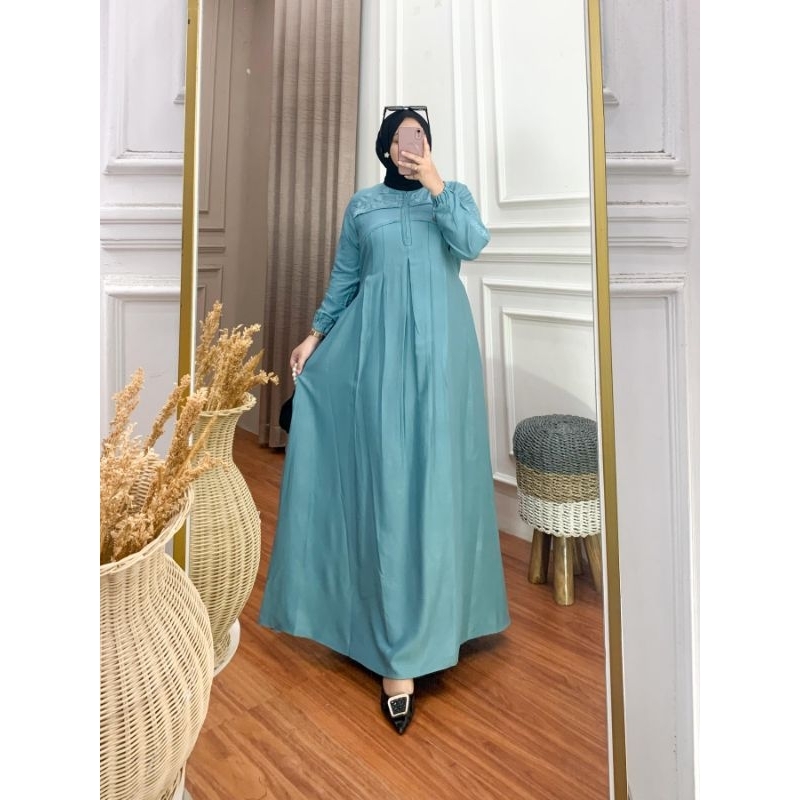 Braintree Dress Gamis Bordir Rayon Twill | Gamis Rayon Bordir Premium