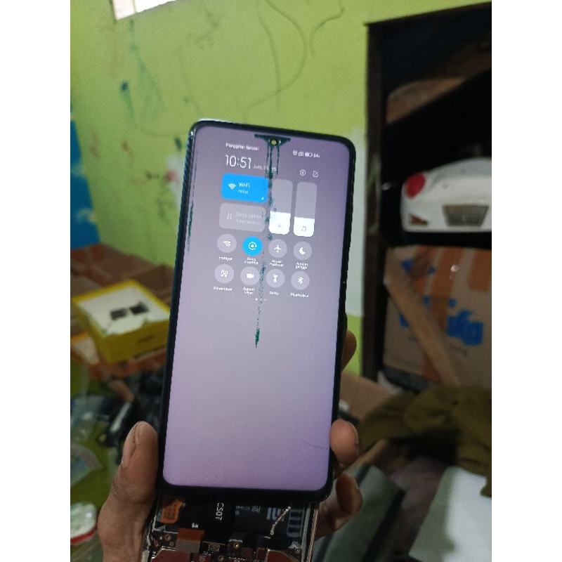 Lcd poco X3 pro minus ada bercak ori copotan