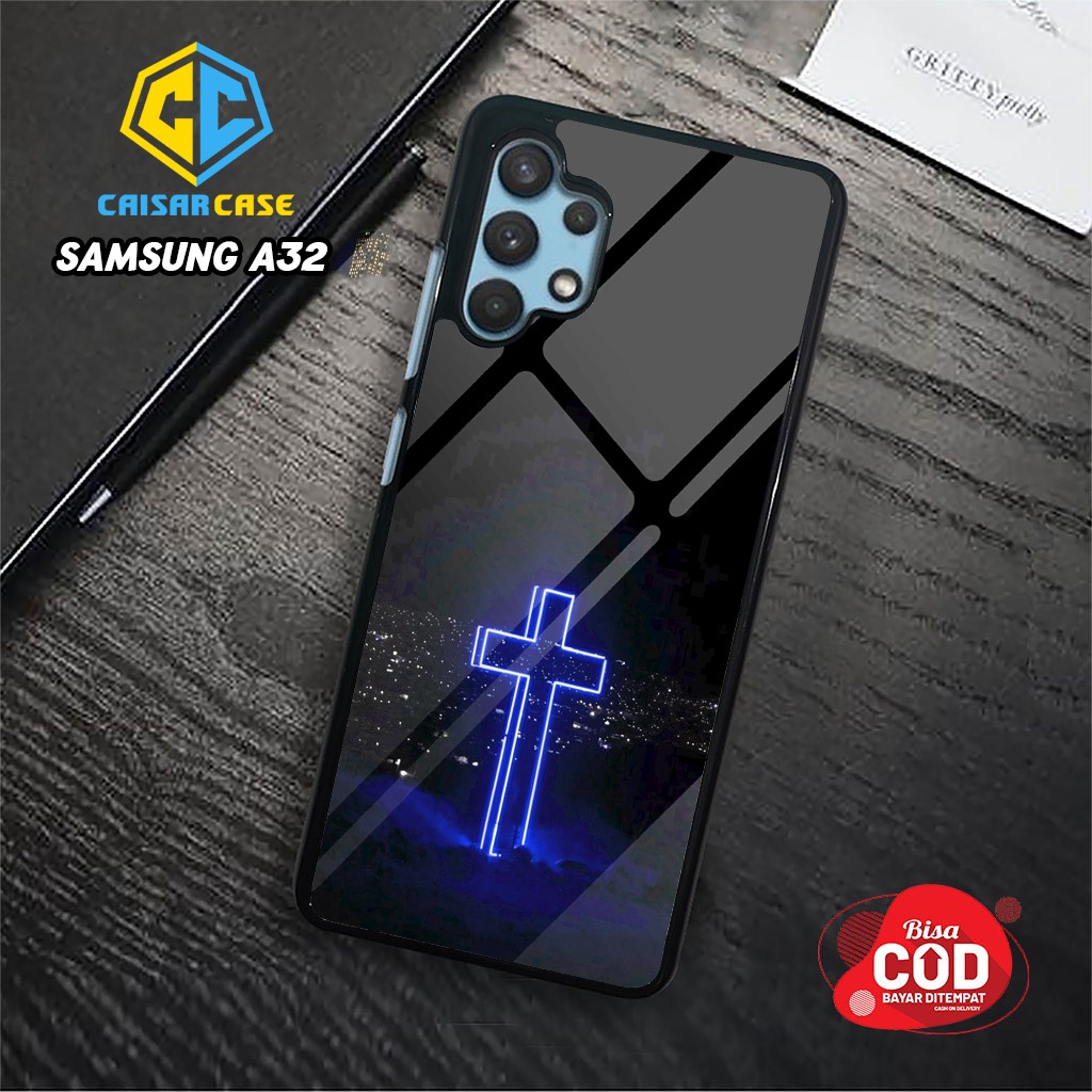 Kaisarcase Case Samsung A32 / A32 5G Terbaru - 54 - Fashion Case Motif Salib Casing Hp Case Murah So