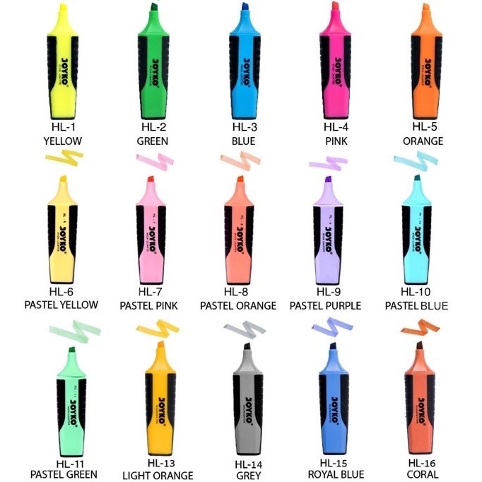 

Joyko Highlighter Penanda Berwarna /Pcs