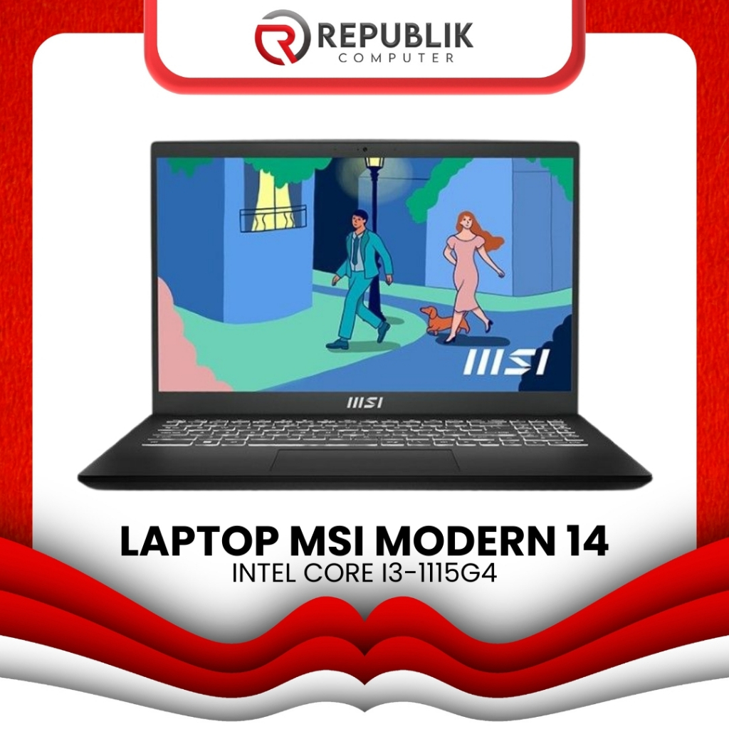 LAPTOP MSI MODERN 14 CORE I3 TERMURAH RAM BESAR