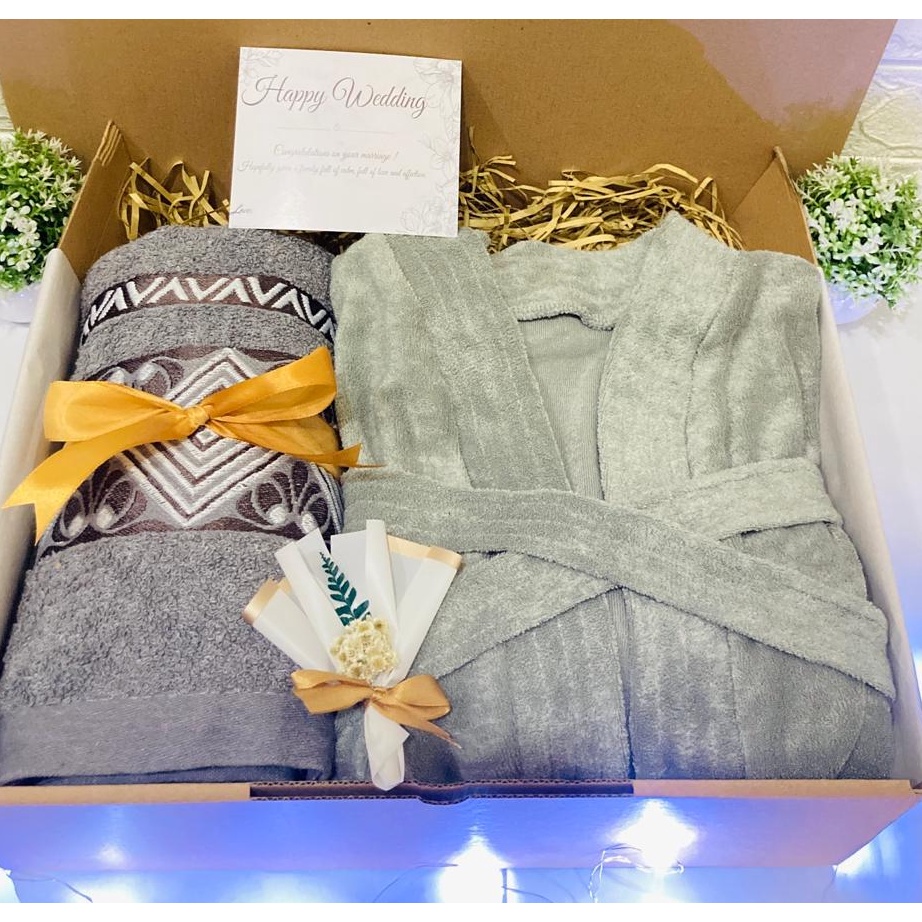 KI3 Hampers Handuk Kimono Mandi  Seserahan Handuk Kimono Set  Kado Pernikahan Handuk Mandi Kimono