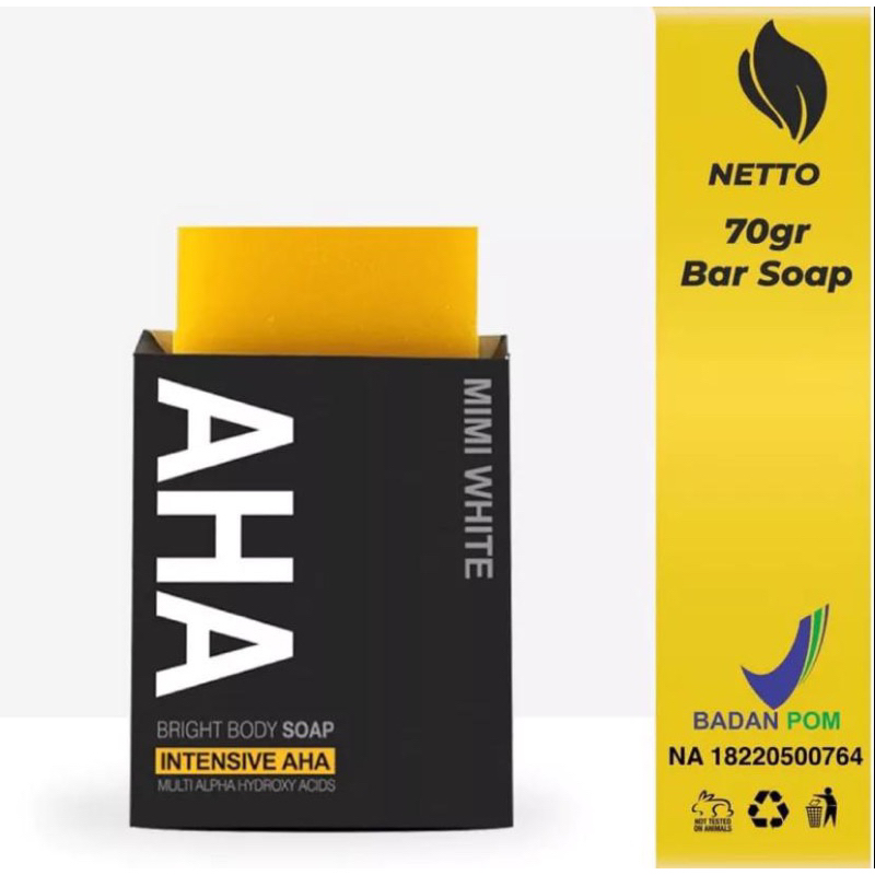 MIMI WHITE AHA 70gr | SABUN PEMUTIH BADAN