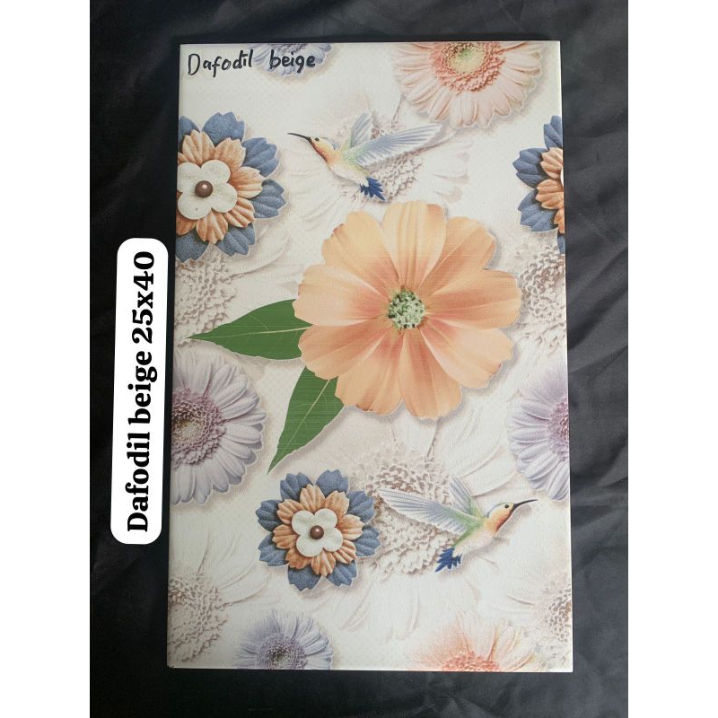 Keramik dinding motif timbul timbul ukuran 25x40