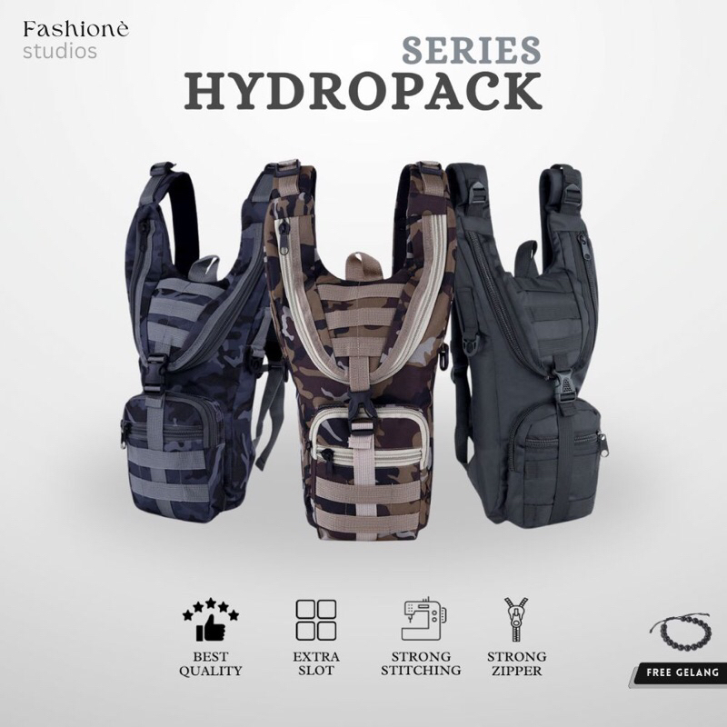Hydropack 10 Liter Pria Tas Sepeda Ransel Punggung Kecil Trail Running Loreng Tactical Trabas Cowok