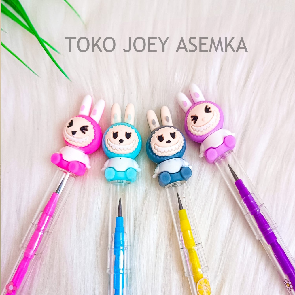 

PENSIL LABUBU SUSUN BENSIA LANTU LISA BLACKPINK BISA DIISI ULANG LUCU GEMES BONEKA BERUANG KELINCI PELURU PENCIL