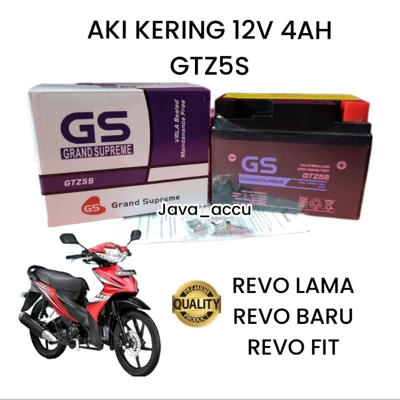 AKI MOTOR REVO LAMA, REVO BARU, REVO FIT, REVO ABSOLUTE, AKI KERING GS GTZ5S GS GRAND SUPREME 12V 4A