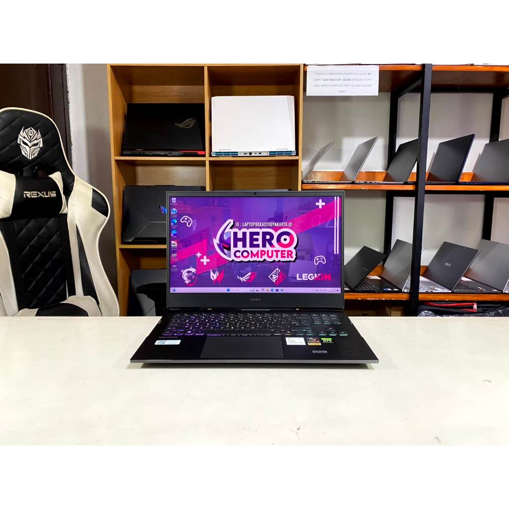 Laptop HP Omen Gaming, Amd ryzen 7 5800H, RTX3070 8gb