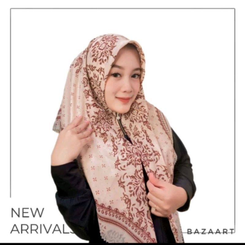 hijab instan / hijab resleting Zipper / hijab motif